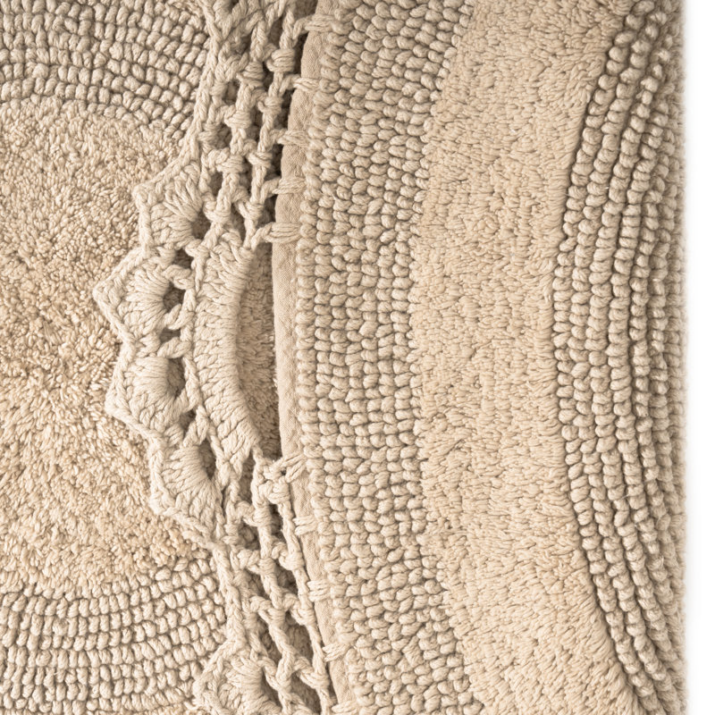 Tapis pour salle de bain Aridatha, Beige, L 36 po x L 36 po