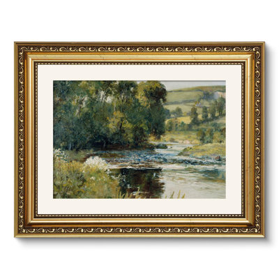 «Streamside Landscape», art mural encadré doré