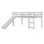 Lit mezzanine simple en bois massif avec glissade, gris, améliorant le confort de la chambre à coucher pour une expérience de détente-2094116434