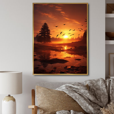 «Xavieyah Sunrise Morning at the Lake II», reproduction sur toile