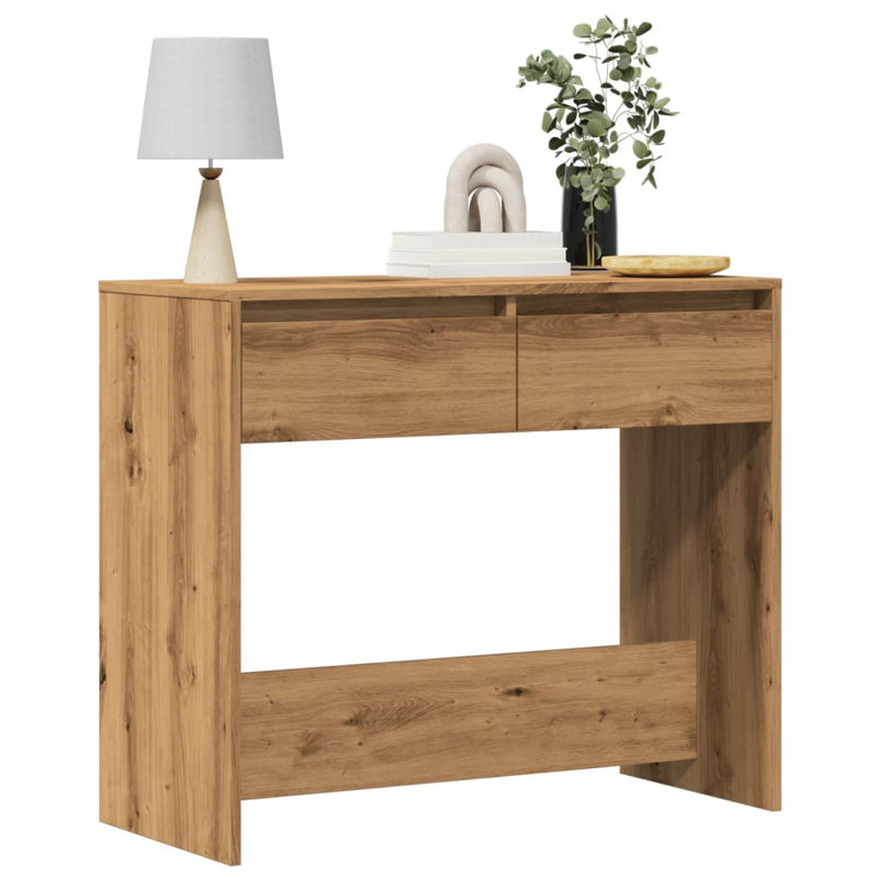 Isaish Console Table, 76.5cm H x 89cm W x 41cm D, Artisan Oak
