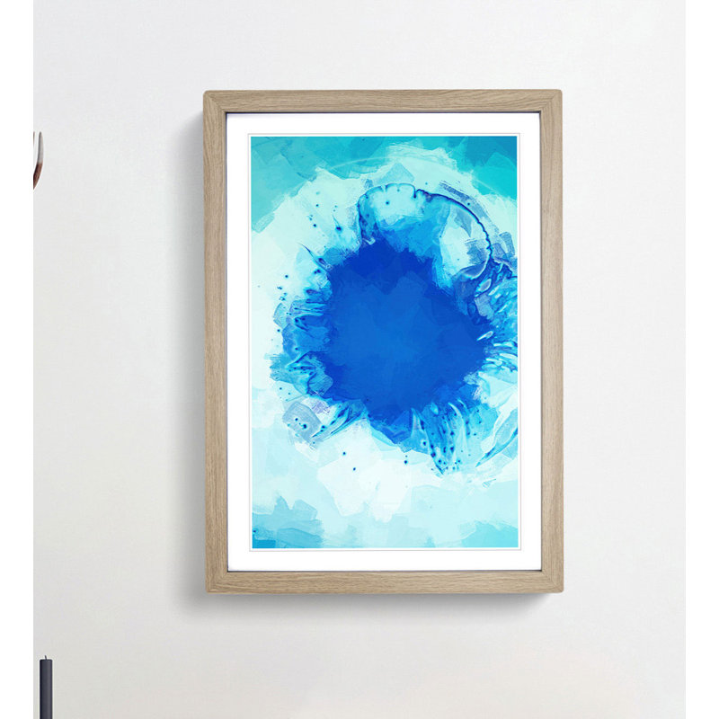 Impossible View in Abstract - Framed Print, 76cm H x 50cm W x 2cm D, Oak