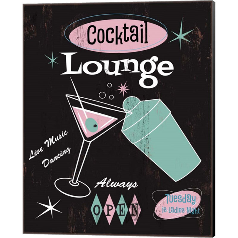 «Cocktail Lounge» par Fiona Stokes-Gilbert, art mural sur toile