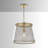 1 - Light Aged Brass Single Pendant