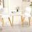 Square Dining Table Farmhouse Minimalist Dinner Table w/ Sturdy Metal Legs