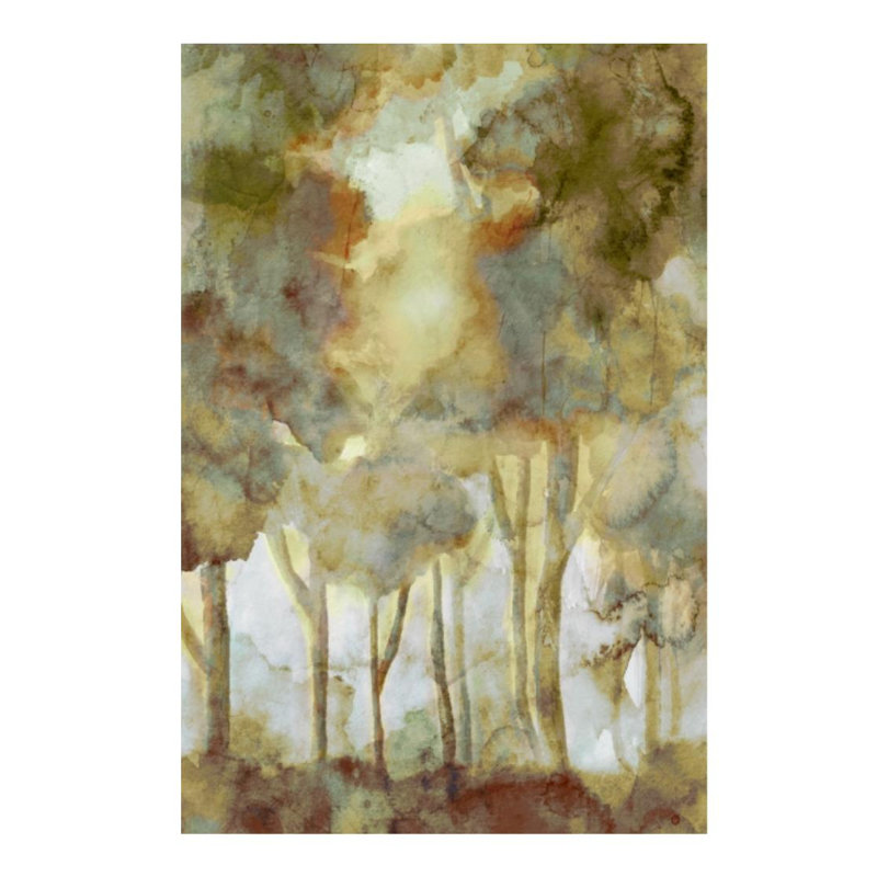 Wet Forest Painting by Guseul Park, Knife Gel, 45" H x 30" W x 1.5" D