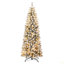 Ensemble d'arbre de Noël artificiel enneigé 3 lumières avec 3 lumières, 4 pi 5 pi 6 pi, décoration de Noël
