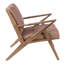 Méridienne moderne en bois massif Burnes, dossier et sièges de siège orange, l 33,5 po x P 30,5 po, H 32,5 po-121264355