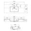 Lavabo vasque rectangulaire pour salle de bain, 48,14 pouces, surface solide, blanc mat, design moderne et facile d'entretien