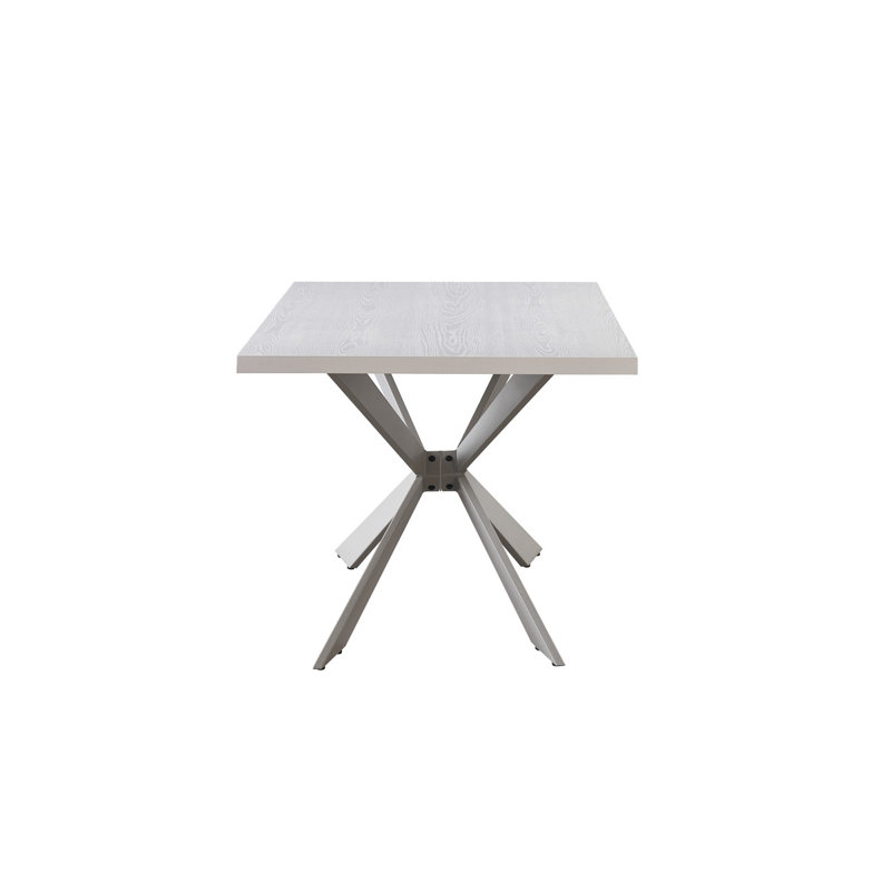 Anisur Dining Table, White, Grey