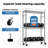 Heavy Duty Rolling Garment Rack With 3 Adjustable Shelves, 2 Hanging Rods, And Side Hooks For Versatile Storage And Organization-1542832937