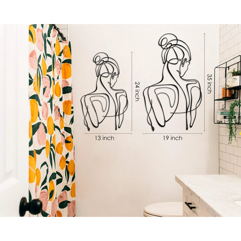Bagent People Wall Decor on Metal, 61cm H x 34cm W x 2cm D