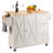45 Inch Rolling Kitchen Island Cart With Solid Wood Top, Drop Leaf, Storage Cabinet, And Drawer - White Portable Kitchen Table On Wheels With Spice And Towel Racks | Gift Idea-1645150616-1645150617