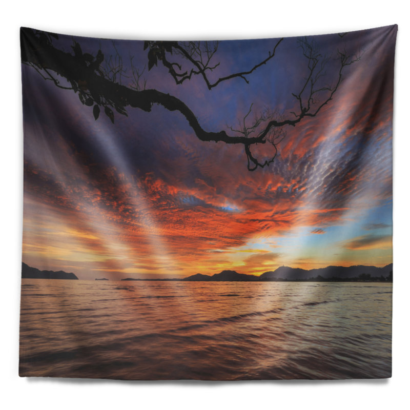 Phuket tapisserie et mur à coucher de mer magnifique shore beach, H 78 po x l 92 po