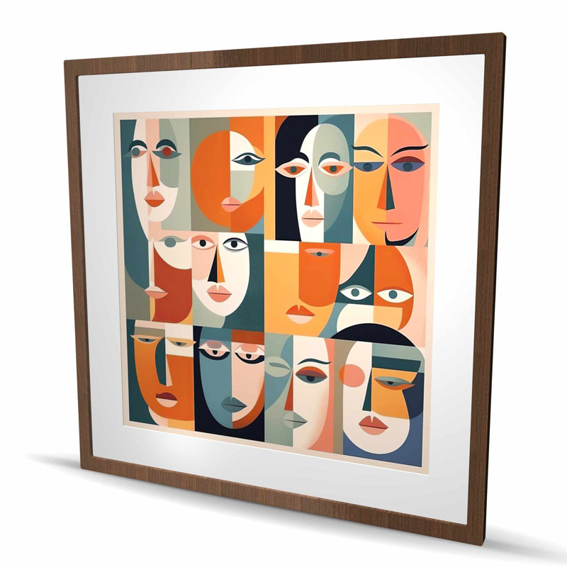 «Judgemental Gaze» - chambre à coucher abstraite, impression encadrée