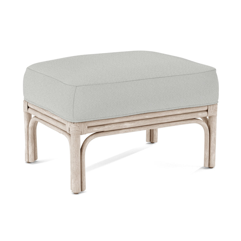 Repose-pieds rectangulaire 26 po Boca, Brown Geometric, 0456-33, Bisque