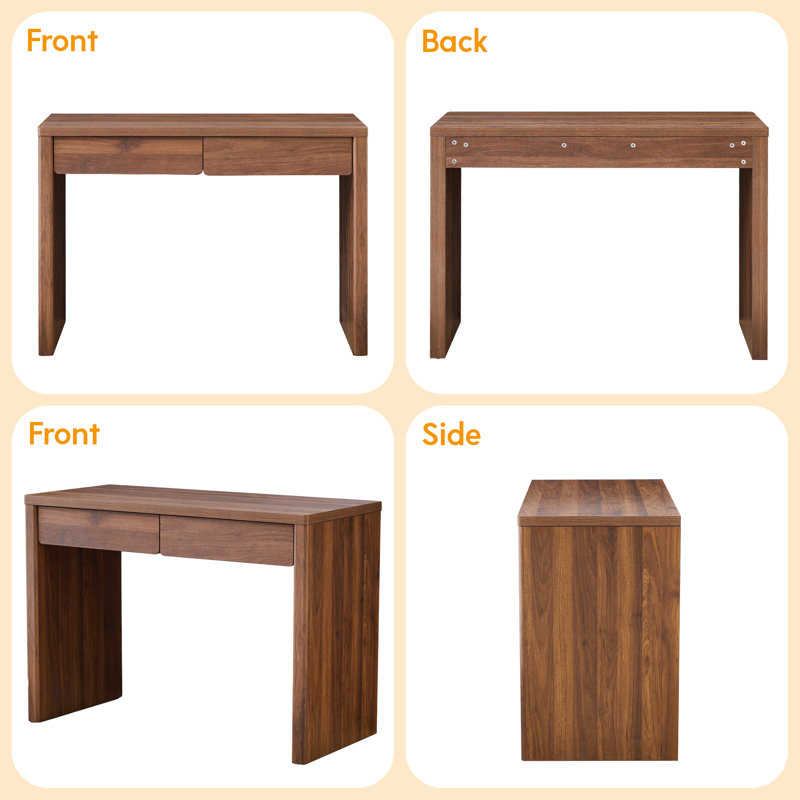 43.3'' W Rectangle Computer Desk, Walnut