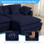Ensemble de canapé surdimensionné en U de 112,6 po à 5 places, canapé en chenille avec coussins double couche et dossiers ergonomiques-1903168074