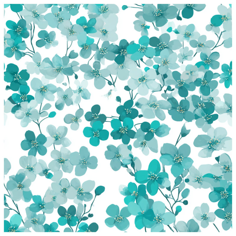 Édredon floral de style scandinave, Édredon simple extra long, White/Light Green Floral