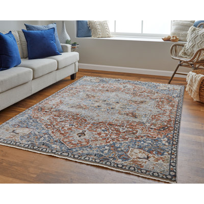 Tapis oriental rouge / bleu Benedetto
