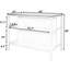 Rustic 45" Kitchen Island With Solid Wood Top - Walnut Tabletop And Cream White Base 2 Open Shelves Dining Table For Compact Spaces