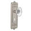 Crystal Fluted Oval Interior Mortise Door Knob with Egg & Dart Long Plate-1260917472