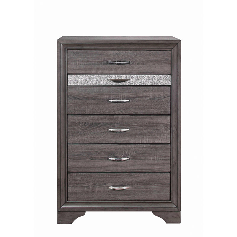 Commode de style moderne avec tiroirs de rangement et tiroir à bijoux, coffre de rangement pour espace de vie