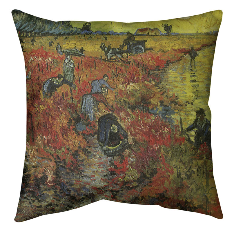 Coussin en vineyard, Jaune, 16 po x 1 po, Polyester filé
