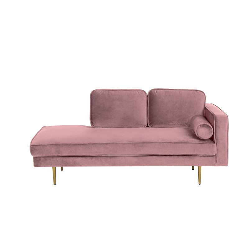 Kitchen Velvet Chaise Lounge, Right