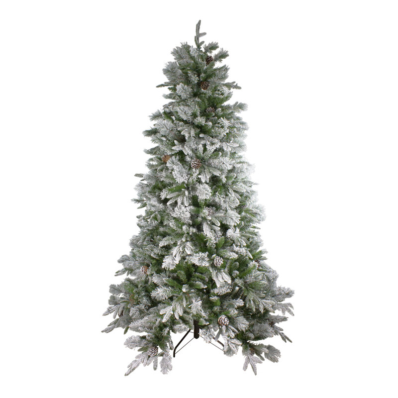 Arbre de Noël artificiel pin 6,5 'avec lumières DEL Rosemary Emerald, 7.5' H, Non pré-éclairé