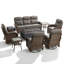 Ensemble de conversation de 8 pièces avec table de foyer d'extérieur et chaises pivotantes 8 pièces-1970575405-2049636817