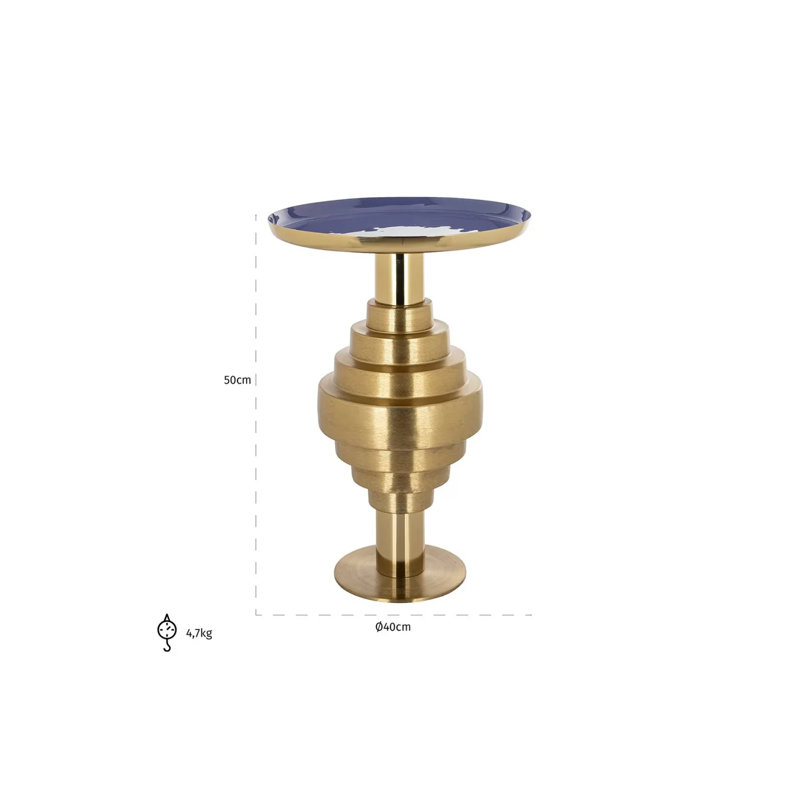 Tray Top End Table, Blue