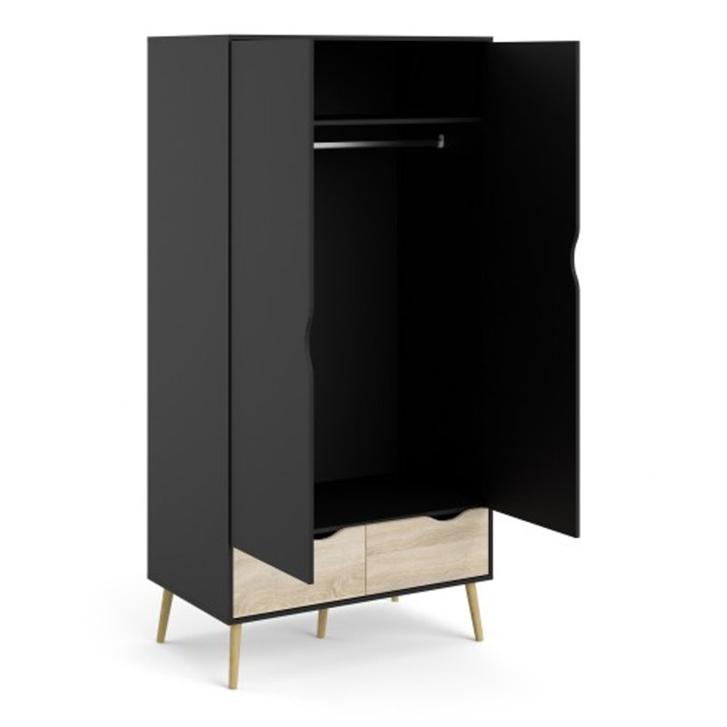 Daley 2 Door Solid Wood Wardrobe