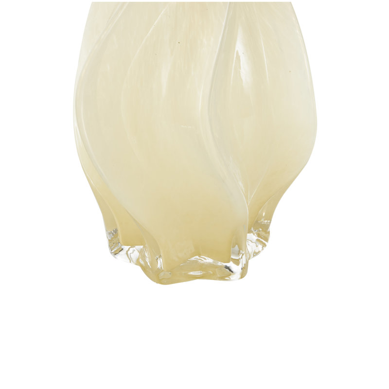 Vase de table en verre Veasey, Jaune