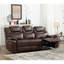 Ensemble de salon inclinable manuel en cuir véritable 3 pièces Venuy-101342101
