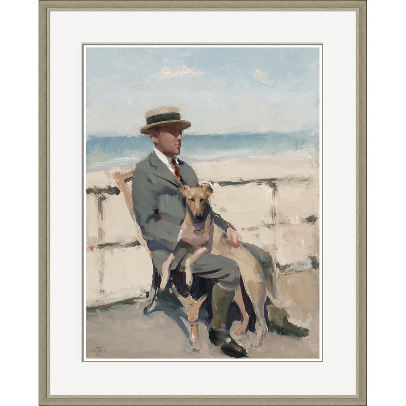 Promenade Print by Alan Kingsbury, White, Silver, 41.75" H x 33.75" W