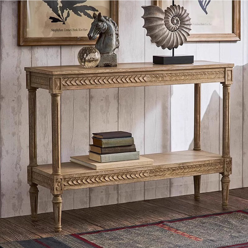 American style retro solid wood console table