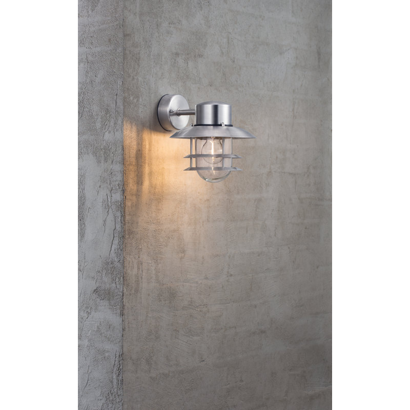 Scandinavian 23cm H Outdoor Wall Lantern, Steel