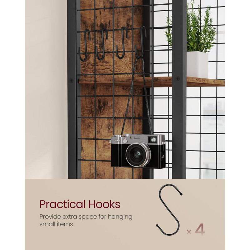 175.6cm H x 40cm W Metal Bookcase