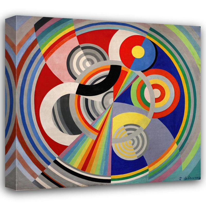 "Rhythm N ° 1" par Robert Delaunay - Art mural sur toile tendue avec châssis, H 18 po x l 14 po