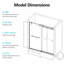 Double Sliding Shower Door, 68-72 Inches *76 Inches, Tempered Glass, Brushed Gold, Rust Soft-close, 10mm Thick Non-deviated
