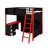 Wood Loft Bed With Desk & Storage, Built-In Bookshelf And LED Lighting For Kids Teens Adults-212906387