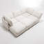 Canapé-lit modulaire surdimensionné en velours côtelé avec rangement dissimulé, canapé-lit 6 places en forme de L et de U avec pouf et housses amovibles, canapé modulable flexible pour salon, blanc
