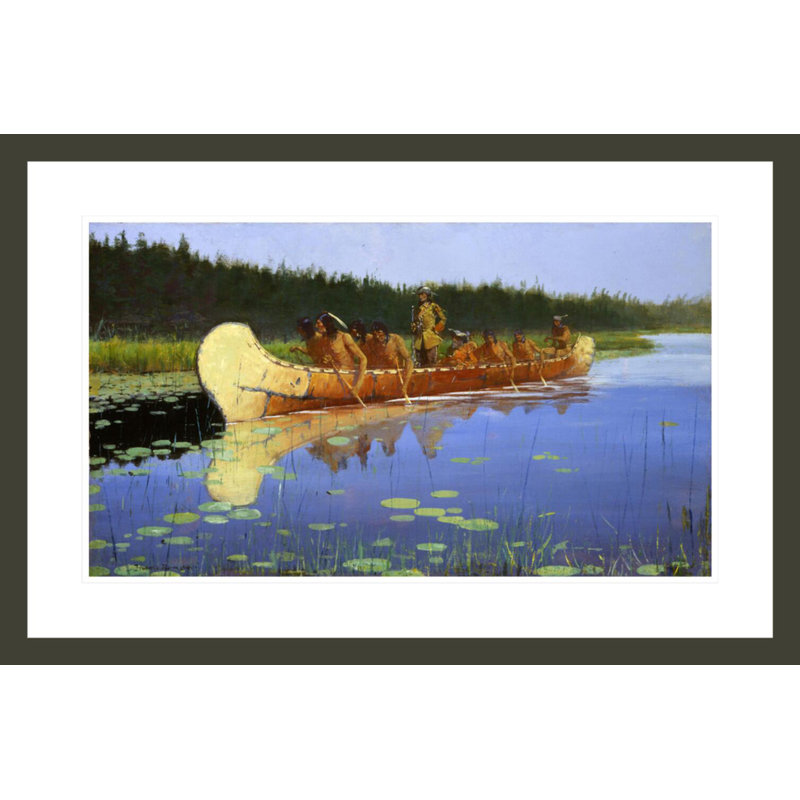 «Radisson and Groseilliers» par Frederic Remington, impression giclée sur cadre, H 19,58 po x l 29,5 po