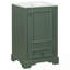 Meuble-lavabo de salle de bain avec lavabo en céramique, porte à fermeture en douceur et tablette réglable en forme de U-1068547573