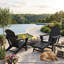 Chaise pliante Adirondack, ensemble de 2, foyer d'extérieur en PEHD avec porte-gobelet-1860041803