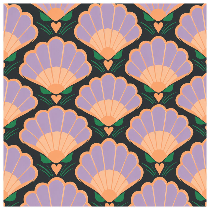 Tapis de bain à motif de coquillages, 24in W x 17in L