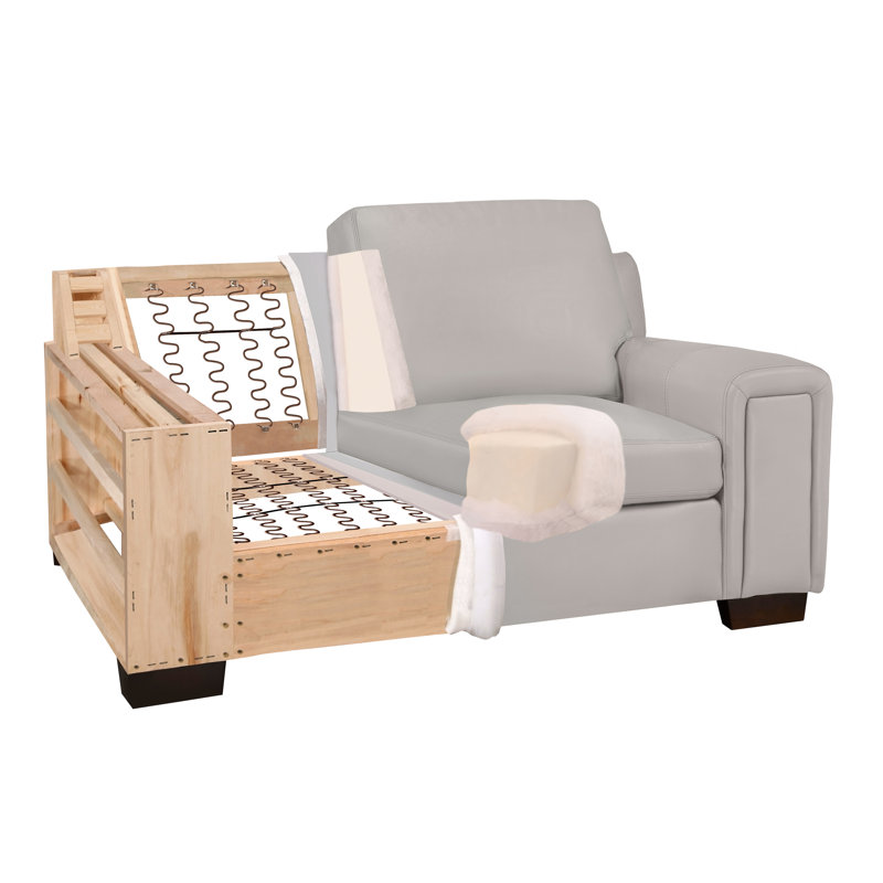 Causeuse Edgmon, Cuir gris nuage