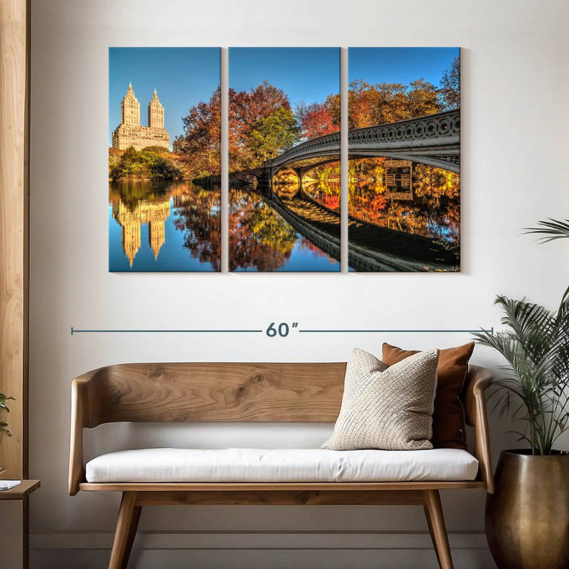 Sebbie Bow Bridge Reflection, 32" H x 50" W