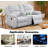 Off-white Linen Recliner Loveseat  Sofa